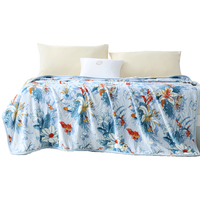 FUANNA 富安娜 毛毯柔软法兰绒毯暖绒毯子午睡毯旅行毯双人加大盖毯180*200cm