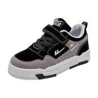 回力童鞋2024秋季儿童时尚运动鞋男童户外耐磨板鞋校园鞋子 黑灰 29码 内长约19cm