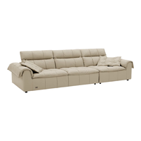  顾家家居 KUKA 云端系列 90.DK.1199 客厅大坐深沙发 大三人位 柔空白 头层皮