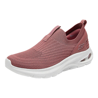 斯凯奇(Skechers)女鞋冬季懒人一脚蹬健步鞋软底休闲鞋运动鞋跑步鞋117440新年 玫瑰红色/ROS 35.5