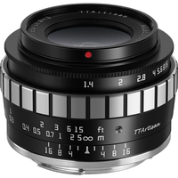  铭匠光学 TTArtisan光学 23mm f1.4定焦微单镜头适用X卡口m口m43口Z口E卡口相机 黑银 富士口