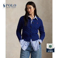 RALPH LAUREN Polo Ralph Lauren 拉夫劳伦 女装 修身版绞花结针织开襟衫RL27341 410-深蓝色 S