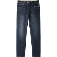 HLA海澜之家牛仔裤男24冬季新亦心即为系列加绒加厚裤男HKNAW4W185A 蓝灰牛过渡色(中)7N 175/88A 34143~150斤