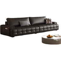  顾家家居 KUKA  90.YG.1219 劳伦斯真皮沙发 单人位 曜夜黑 1.3m