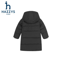 哈吉斯（HAZZYS）【进口款】女童中长款羽绒服冬新连帽外套 奶油色 145