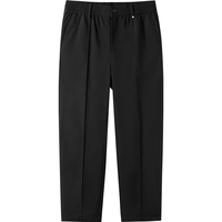 GXG男装 宽松锥形休闲裤通勤商务西裤男士保暖长裤 2024冬季 黑色 190/XXXL