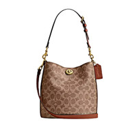 COACH 经典标志涂层帆布与小牛皮 WILLOW 19号 柔软水桶包