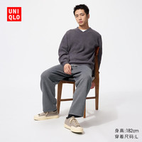 优衣库 摇粒绒内里 九分裤 深灰色 L