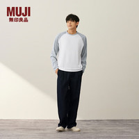 無印良品 MUJI 男式 天竺编织圆领插肩袖T恤 AB02CC5A