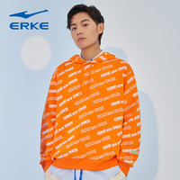 鸿星尔克（ERKE）卫衣男秋冬加厚保暖圆领简约运动风女跑步套头外套 罂粟黄9489 3XL