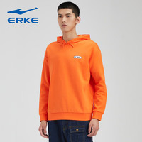 鸿星尔克（ERKE）卫衣男秋冬加厚保暖圆领简约运动风女跑步套头外套 罂粟黄9089 M