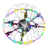 4DRC 无人机足球四轴防摔全包飞行器遥控飞机 全包围白色 双电