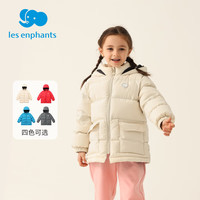 丽婴房（Les enphants）儿童羽绒服鸭绒秋冬男女童纯色羽绒服 大红 130 cm