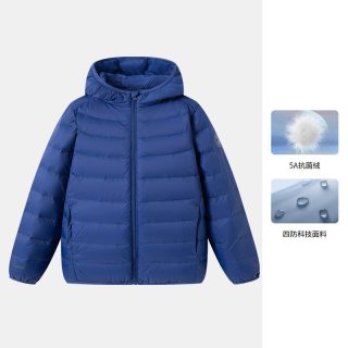 疯狂动物城波司登羽绒服童装秋冬女男童宝宝秋冬外套轻薄儿童连帽 潮汐蓝|5819【2025升级款】