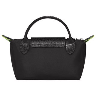  LONGCHAMP/珑骧 再生帆布拼牛皮 女士手提包
