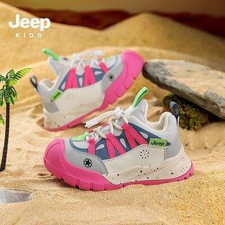 jeep加绒包头儿童运动鞋子冬男童旅游跑步鞋潮软底女童休闲鞋