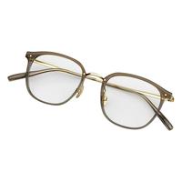 暴龙（BOLON）近视眼镜框 时尚复古方框钛合金镜框近视配镜 BT6018 B21-冷茶棕