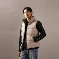 卡尔文·克莱恩 CK Jeans秋冬男士休闲通勤简约印花90鸭绒立领羽绒马甲背心外套
