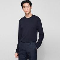 BOSS 套头纯色男士长袖T恤男针织杉内搭基础款舒适