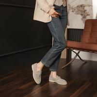 玖熙 流苏乐福鞋女春秋舒适平底一脚蹬单鞋圆头通勤鞋