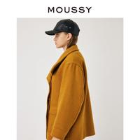 MOUSSY 春季解构主义廓形斜扣毛呢外套女010GA630-6310