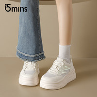 15分钟 增高休闲小白鞋