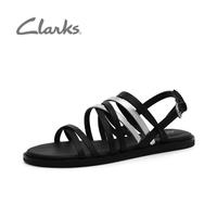 clarks 【小码特惠】其乐女鞋细带罗马凉鞋拼色绑带搭扣罗马凉鞋女