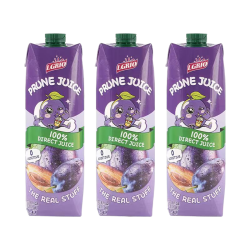 莱果仕 100%西梅汁1L*3保加利亚进口NFC原榨非浓缩纯果蔬汁孕妇可喝饮品