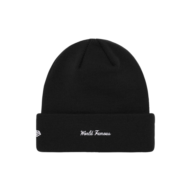 Supreme 男女同款 金属绒线针织冷帽 黑色 OS