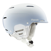 南恩滑雪头盔男mips防撞碳纤维材质单双板保暖透气一体式雪盔女NT32 白丁香紫渐变【MIPS系统】 L