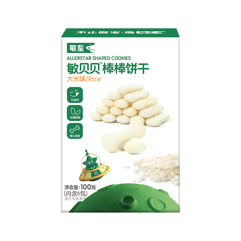  敏星 无小麦不添加蛋奶 儿童饼干  小米味100g*1盒