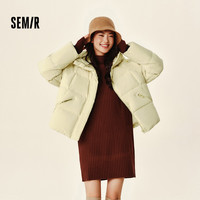 限尺码：森马 轻松羽绒 90%羽绒服防水防风宽松连帽羽绒服 101724113045