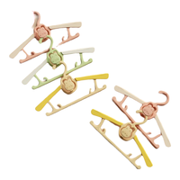 移动端、京东百亿补贴：倦透 儿童衣架婴儿多功能晾衣撑子宝宝家用防滑晒衣钩可伸缩收纳 兔子颜色连挂/伸缩/防滑 5个装