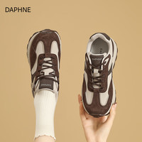 DAPHNE达芙妮厚底小白鞋女2025秋季新款小个子增高软底德训鞋子休闲女鞋