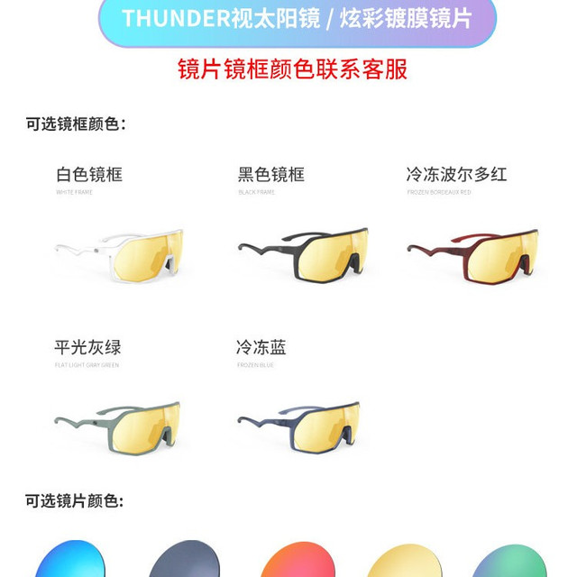Rudy Project THUNDER 1.59 变色异形切割运动近视眼镜 TR90镜架