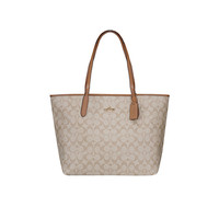 COACH 女包 经典标志双面老花双面托特包PVC磁扣款手提托特包 5696