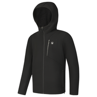 FILA 男装运动外套男士简约舒适基础保暖连帽耐穿梭织上衣