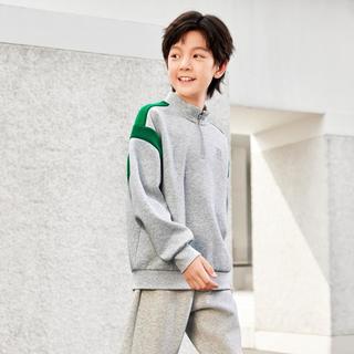 361° 儿童春秋款男童中大童套头卫衣时尚百搭女小童半开襟立领卫衣