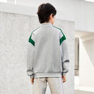 361° 儿童春秋款男童中大童套头卫衣时尚百搭女小童半开襟立领卫衣