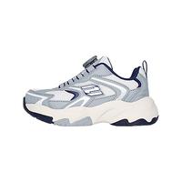 Skechers斯凯奇青少年燃动街头系列跃界机能鞋男女款旋钮老爹鞋 【防滑耐磨】男童/黑色/白色/BKW 28.5码