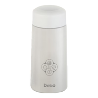Debo德铂保温杯小巧便携迷你包包杯口袋保温杯高颜值 米灰色 150ml 304不锈钢
