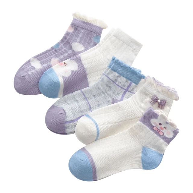 棉奇熊 女童袜子 5双 爱心