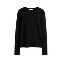  H&M 修身 女士T恤  黑色 （后背有线条设计） S 160/88