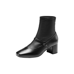 ecco 女鞋 简约方头通勤时装靴 型塑35方头 290973