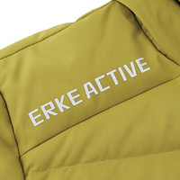 鸿星尔克童装儿童羽绒服男童女童羽绒服冬季简约保暖羽绒外套 秋烟绿-绒子含量75% 170 充绒量151g