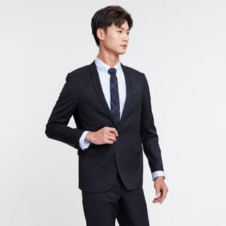 金利来 含羊毛男士西装男优雅时尚纯色商务休闲套西上装