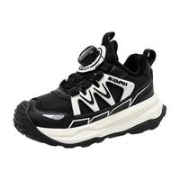 双星儿童运动鞋女童小男孩德训鞋子儿童鞋女跑步鞋男童鞋女孩 黑白【二棉加绒90008-M】 30码