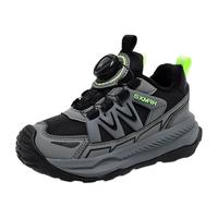 双星儿童运动鞋女童小男孩德训鞋子儿童鞋女跑步鞋男童鞋女孩 黑灰【二棉加绒90008-M】 30码