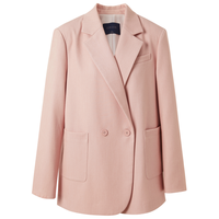 【2025春季款】休闲西装外套双排扣简约小西服宽松气质西装M