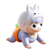 Dimoarch 迪漫奇 婴儿电动爬娃玩具趣味宝宝婴幼儿学爬早教音乐启蒙爬行跳舞男女孩0-1岁4-6月新生儿抬头训练兔子蓝色